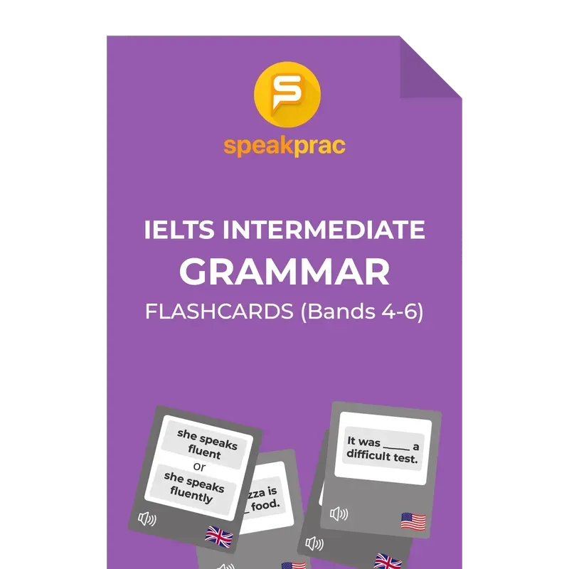 IELTS Intermediate Grammar Flashcards