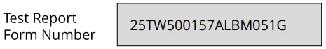 Official IELTS Test Report Form (TRF) number for verification